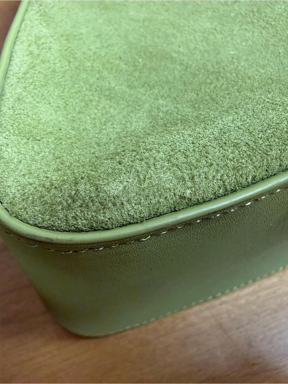 Cult Gaia Aliza Lime Green Suede Leather Shoulder Bag Gold Hardware - Picture 16 of 16